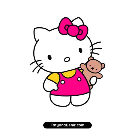 how to draw hello kitty|hello kitty cartoon easy drawing.